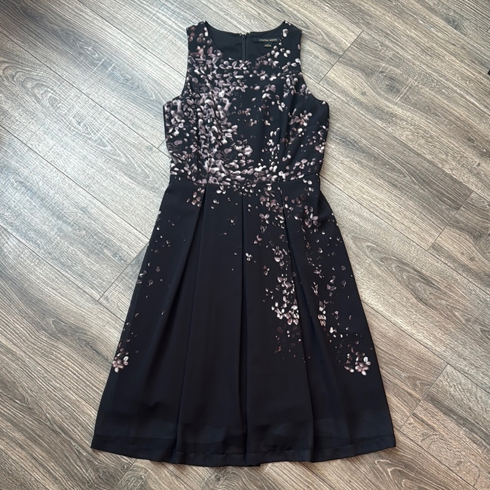 Elegant Black Floral Dress